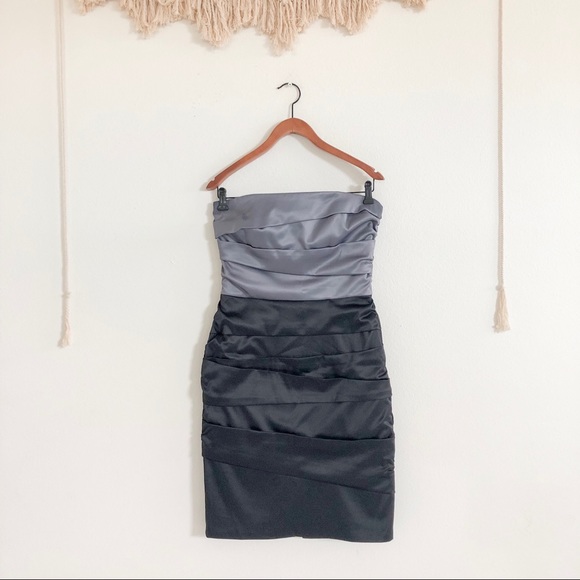 White House Black Market Dresses & Skirts - White House Black Market Black Gray Cocktail Dress